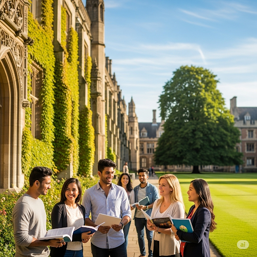 Students studying abroad
